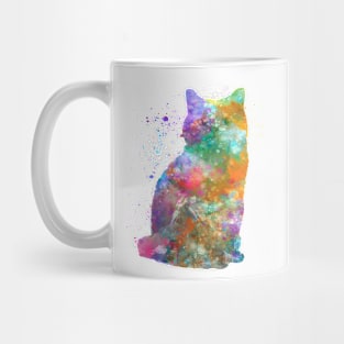 British Shorthair cat in watercolor Mug